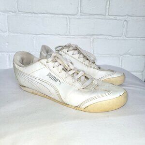 PUMA Shoes Roma Basic Junior Trainers White/Light Grey Size 4.5